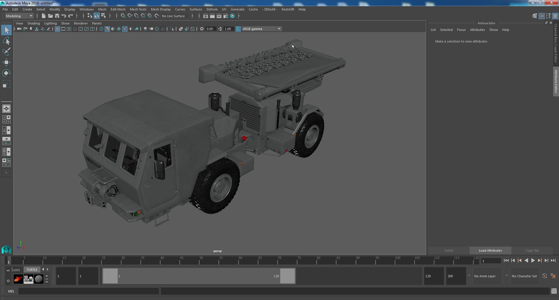 3D model Mine Flail Vehicle Hydrema 910 Grey