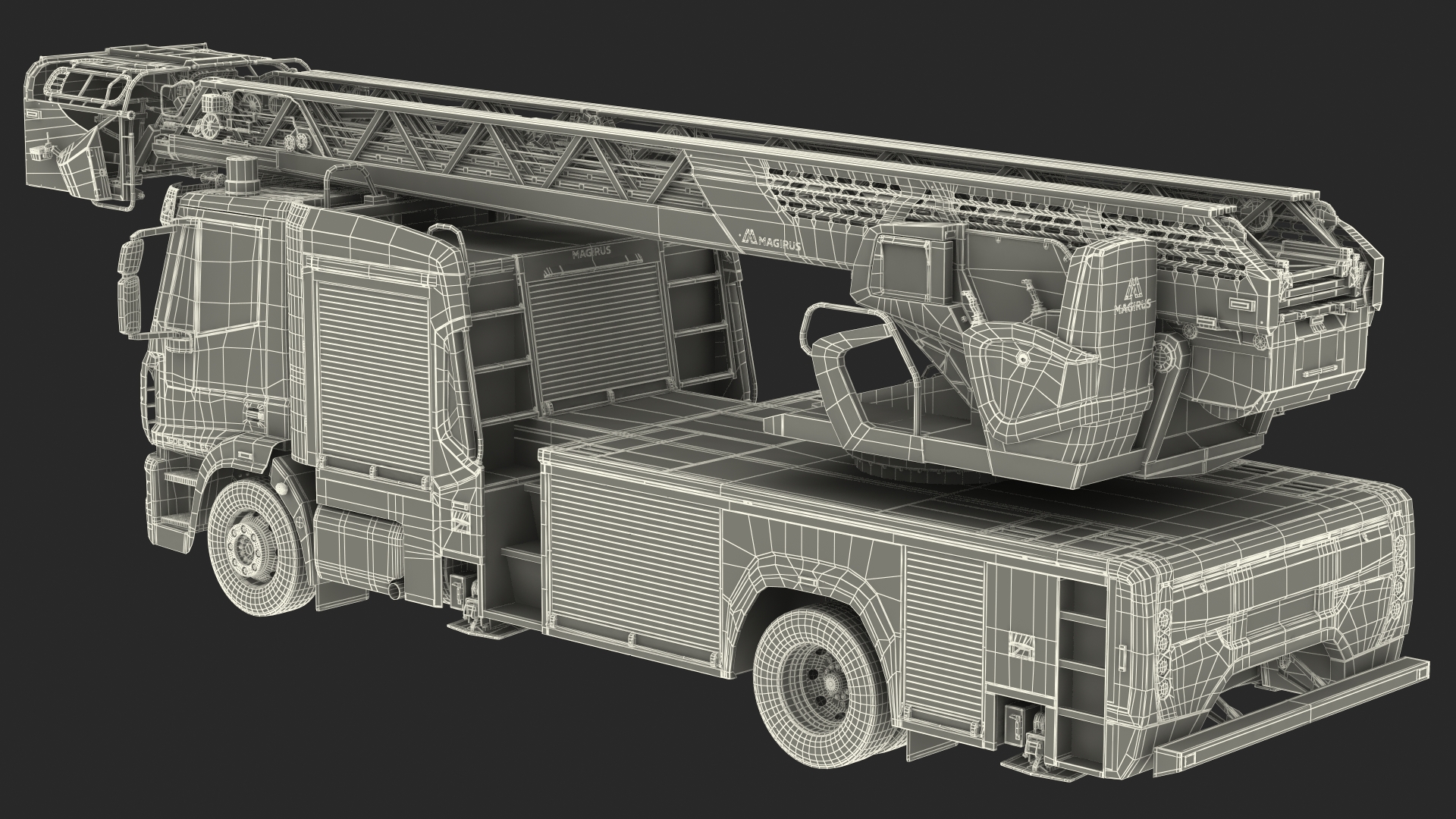 3D model Iveco FF160 Magirus Fire Truck