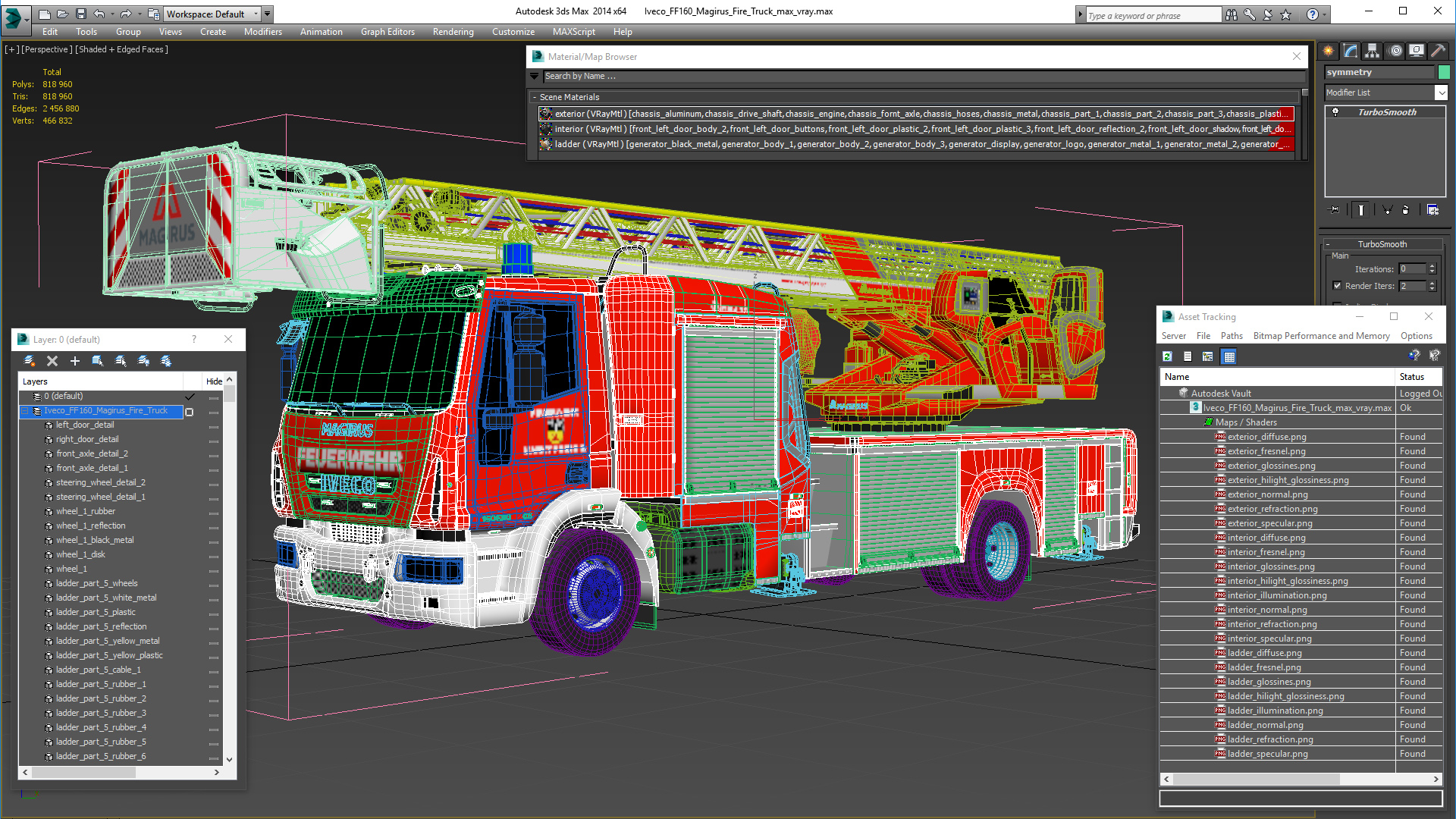 3D model Iveco FF160 Magirus Fire Truck