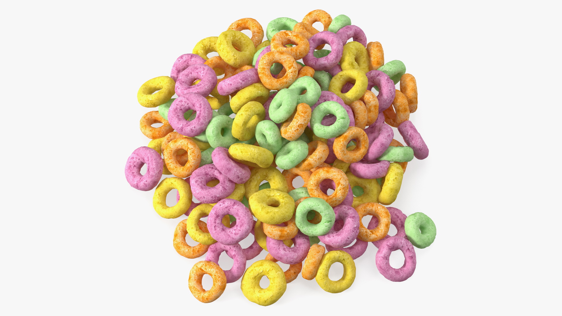 3D Colored Cereals Rings