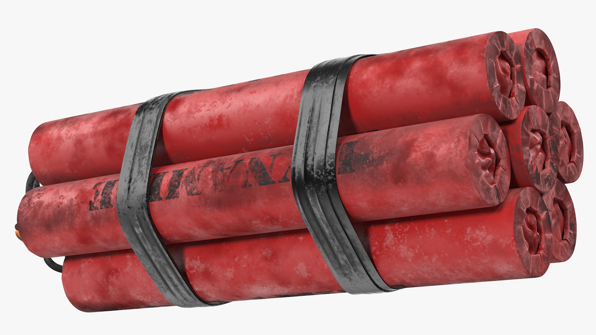 Dynamite Time Bomb Dirty 3D model