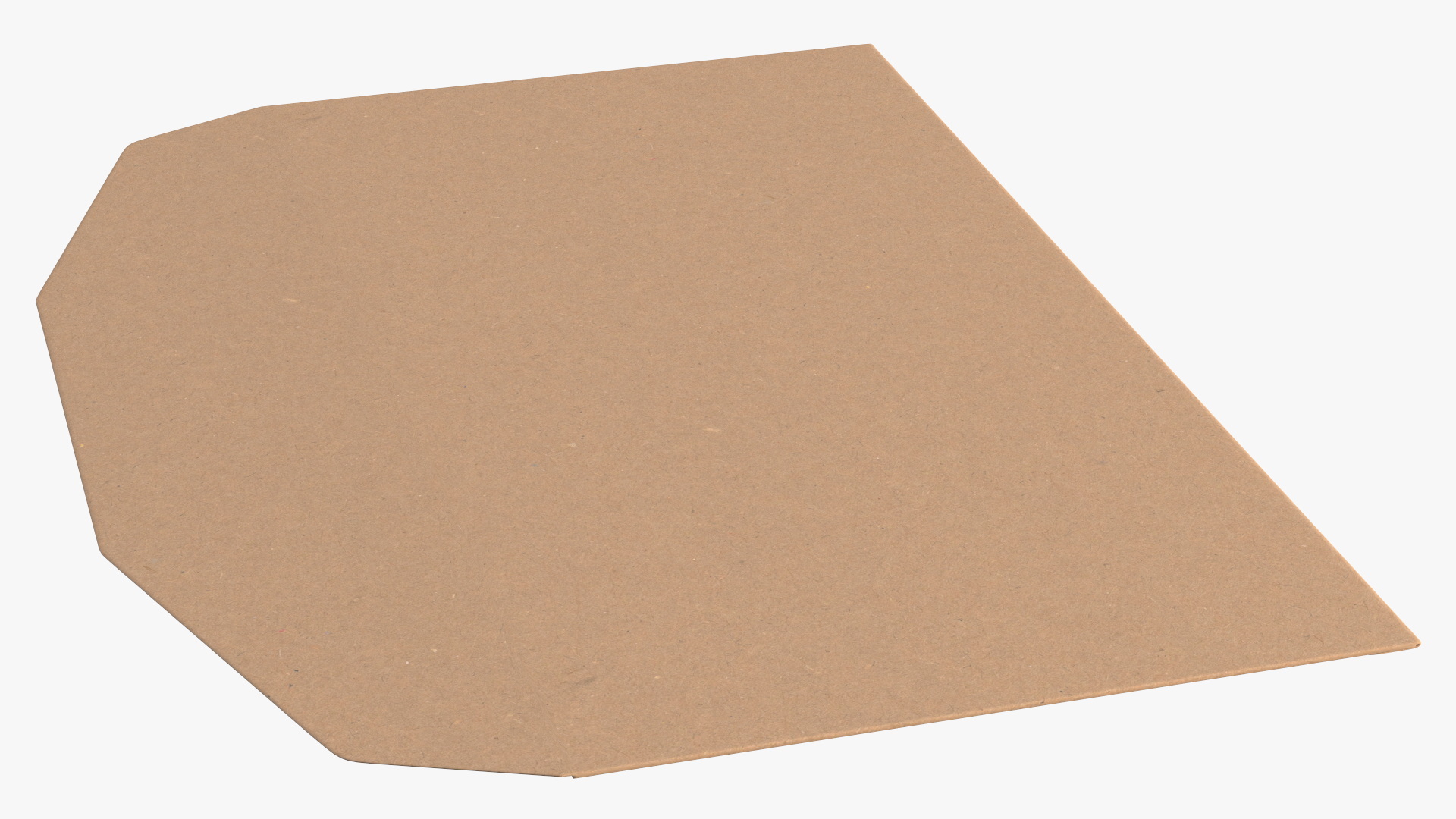 Trapezium Envelope Kraft Paper Rigged 3D