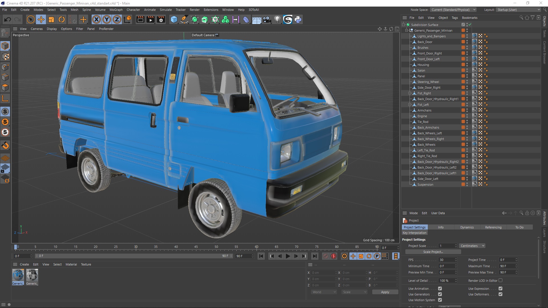 3D model Generic Passenger Minivan