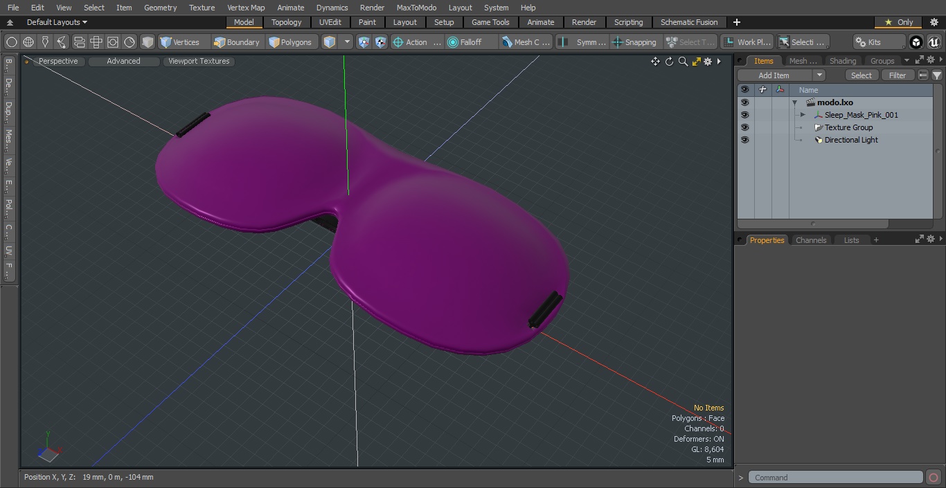 3D model Sleep Mask Pink