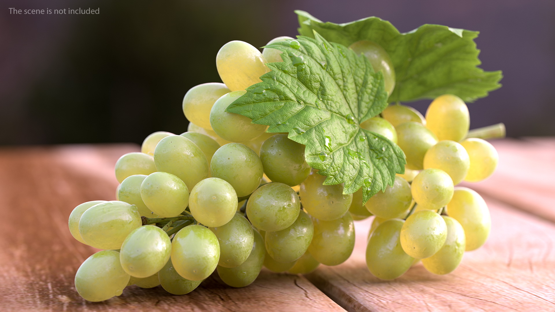 3D Bunch of Green Grapes