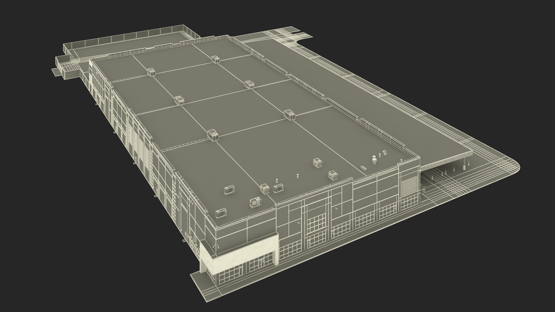 3D Modern Industrial Plant model