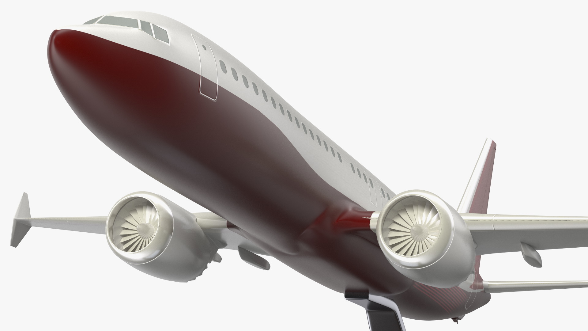 3D model Turbofan Aircraft Scale Model with Stand