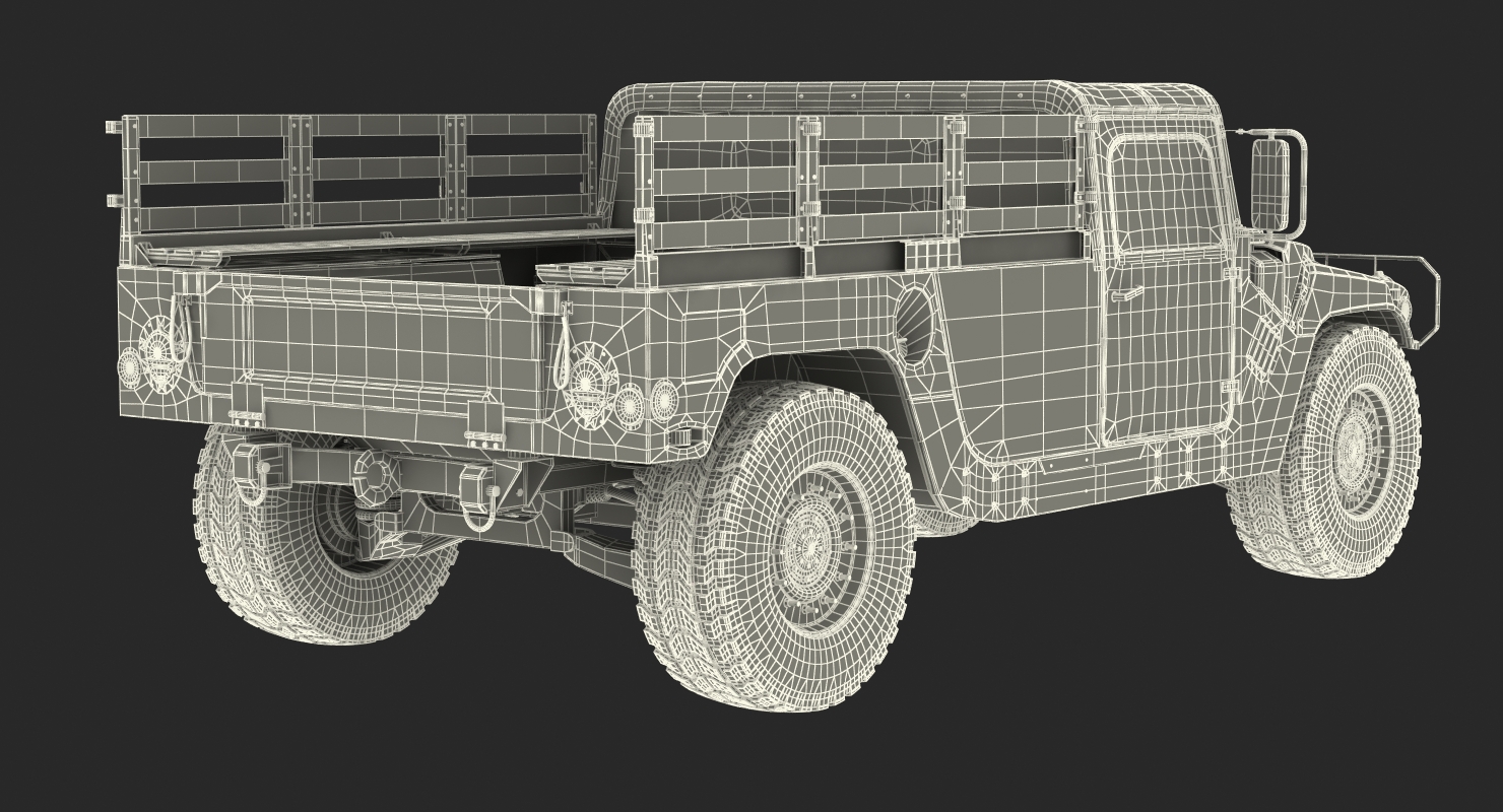 Military Cargo Troop Carrier HMMWV m1038 Desert 3D