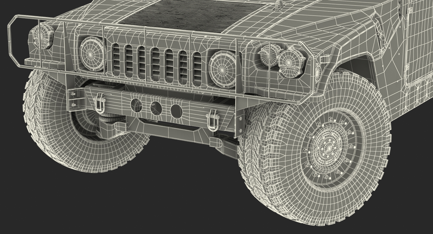 Military Cargo Troop Carrier HMMWV m1038 Desert 3D