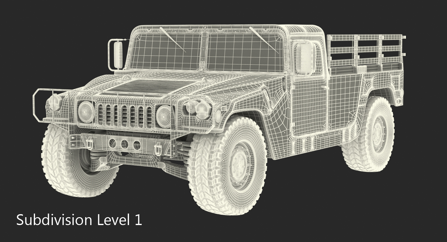 Military Cargo Troop Carrier HMMWV m1038 Desert 3D