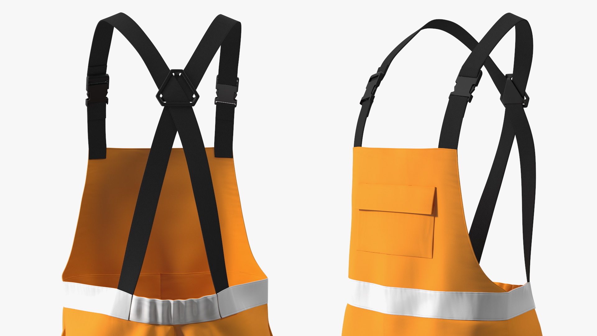 High Visibility Rain Overalls 3D model