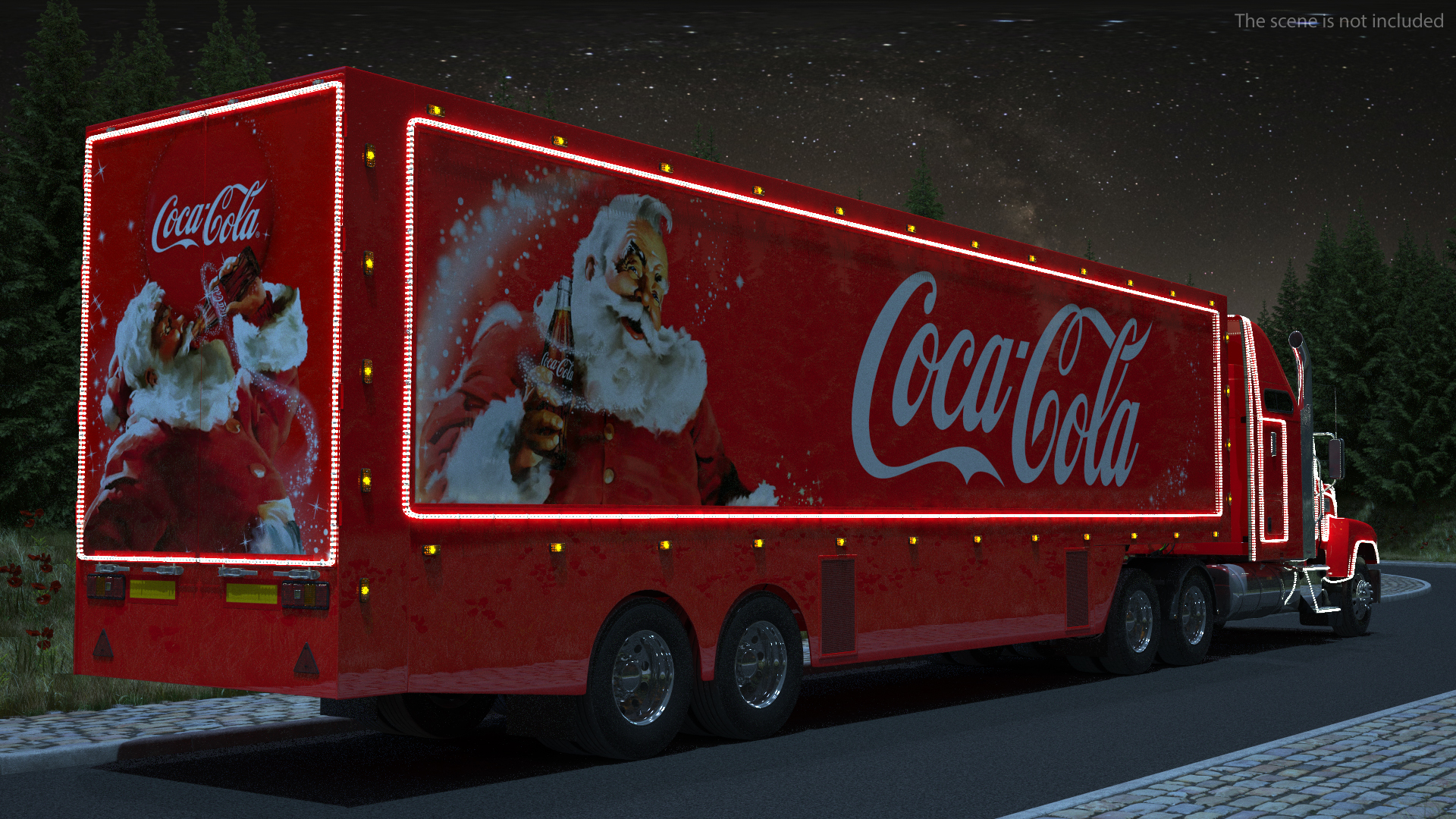 Coca Cola Christmas Truck Rigged 3D