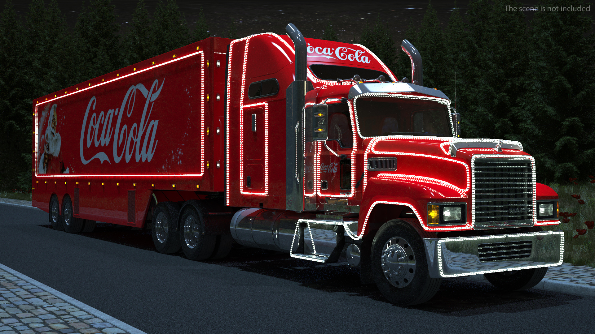 Coca Cola Christmas Truck Rigged 3D