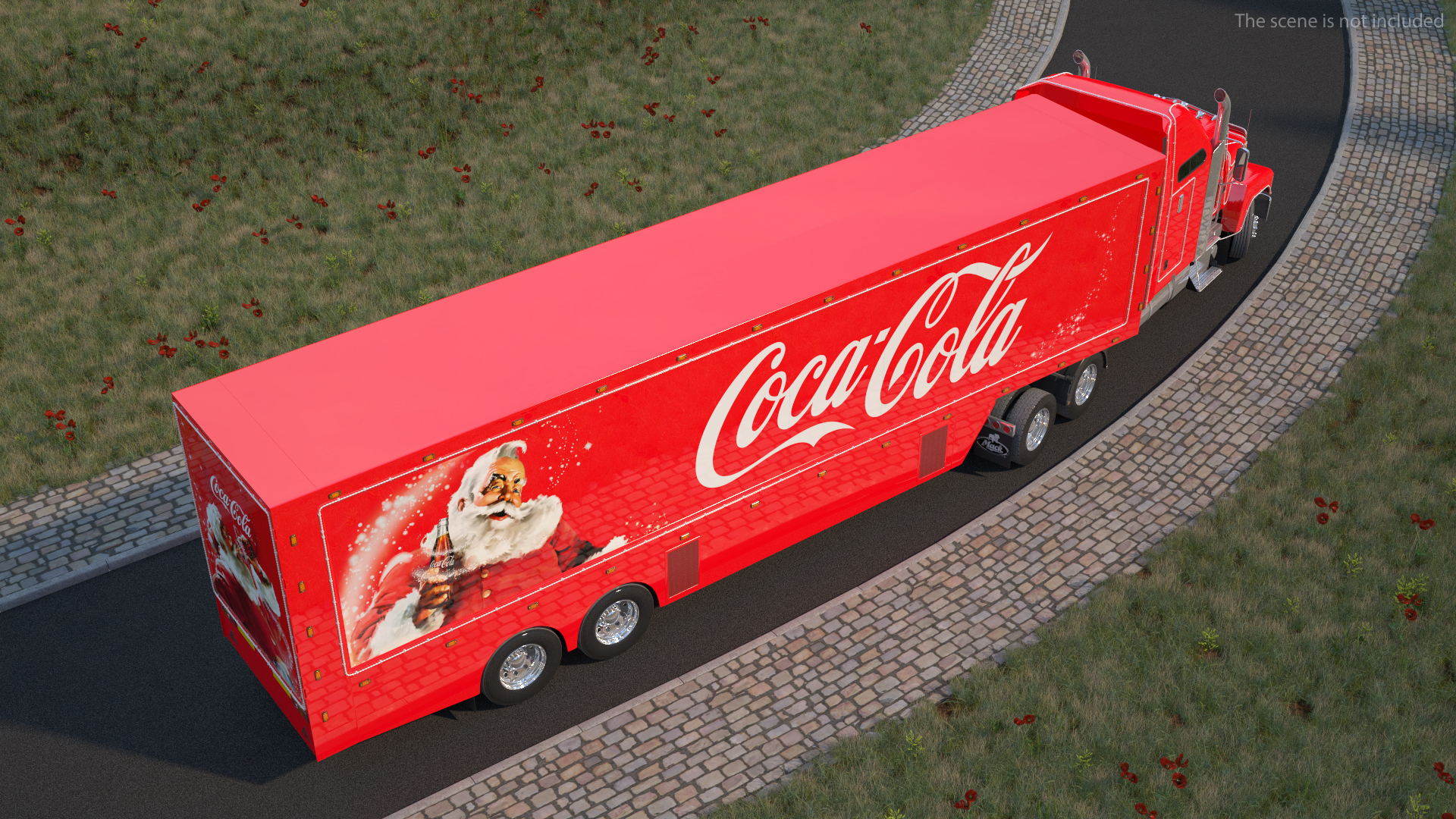 Coca Cola Christmas Truck Rigged 3D