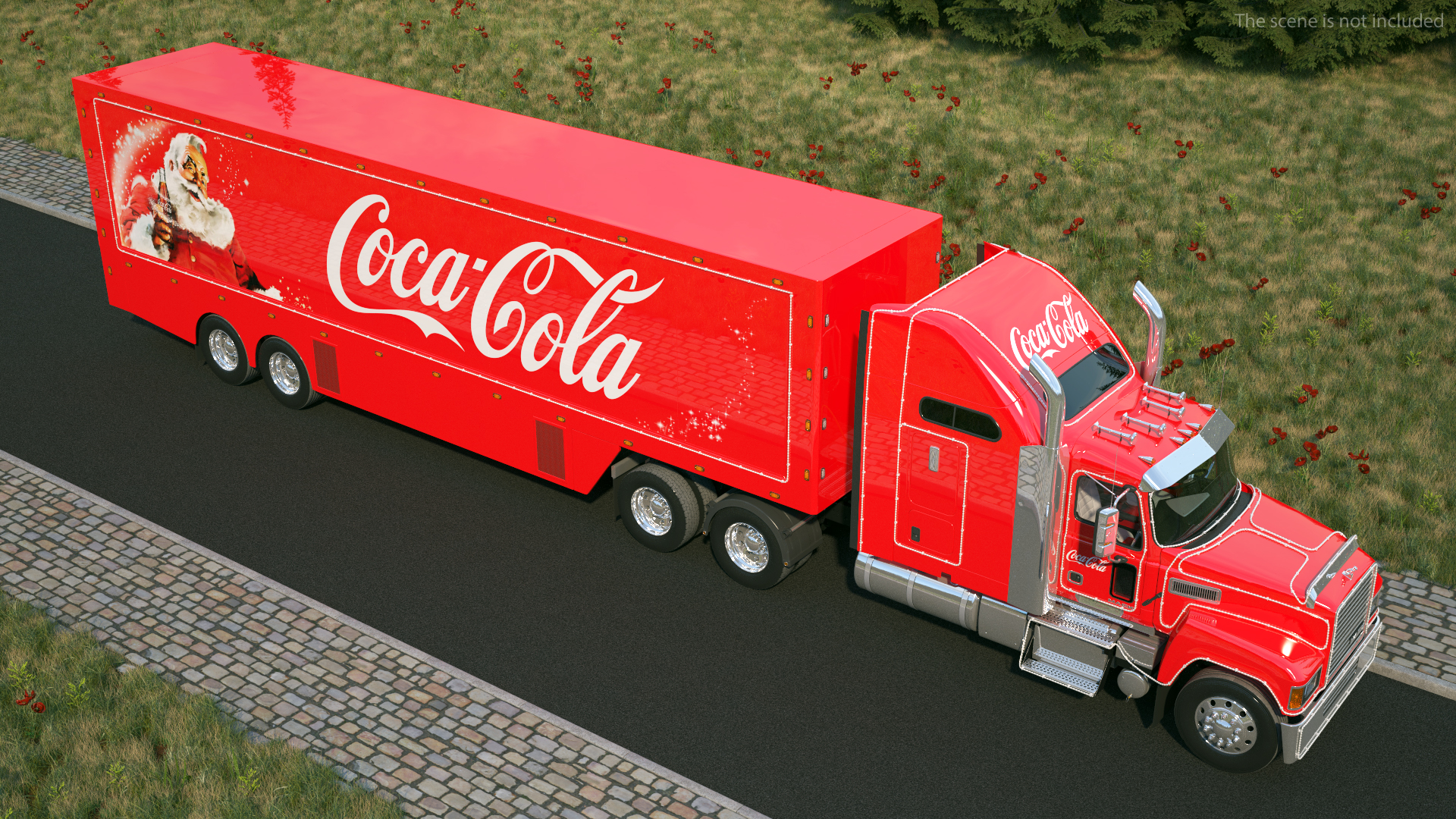 Coca Cola Christmas Truck Rigged 3D