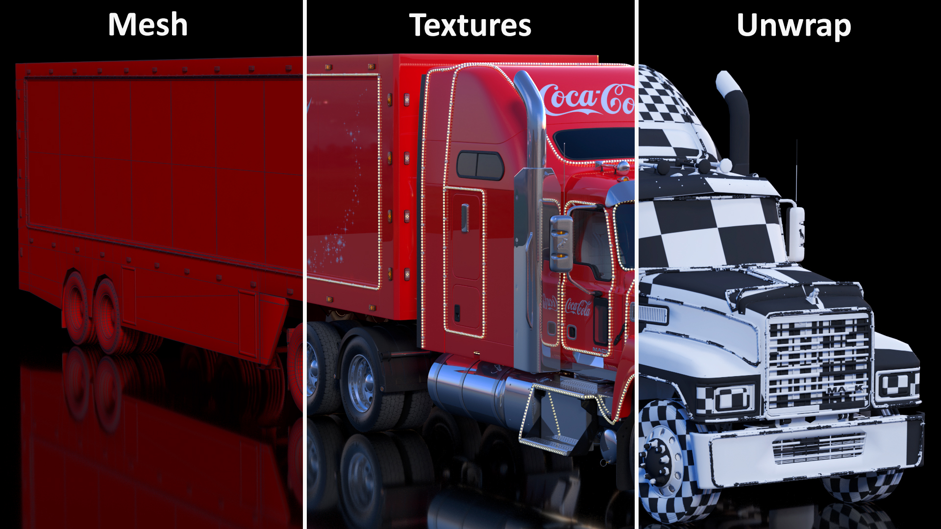 Coca Cola Christmas Truck Rigged 3D