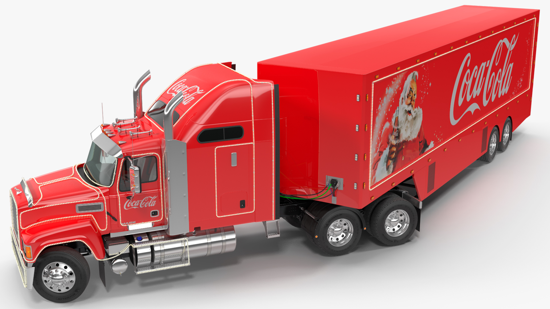 Coca Cola Christmas Truck Rigged 3D