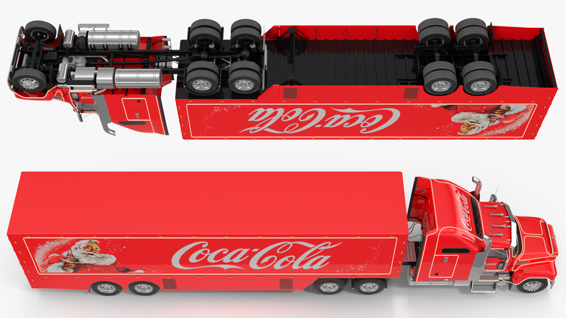 Coca Cola Christmas Truck Rigged 3D