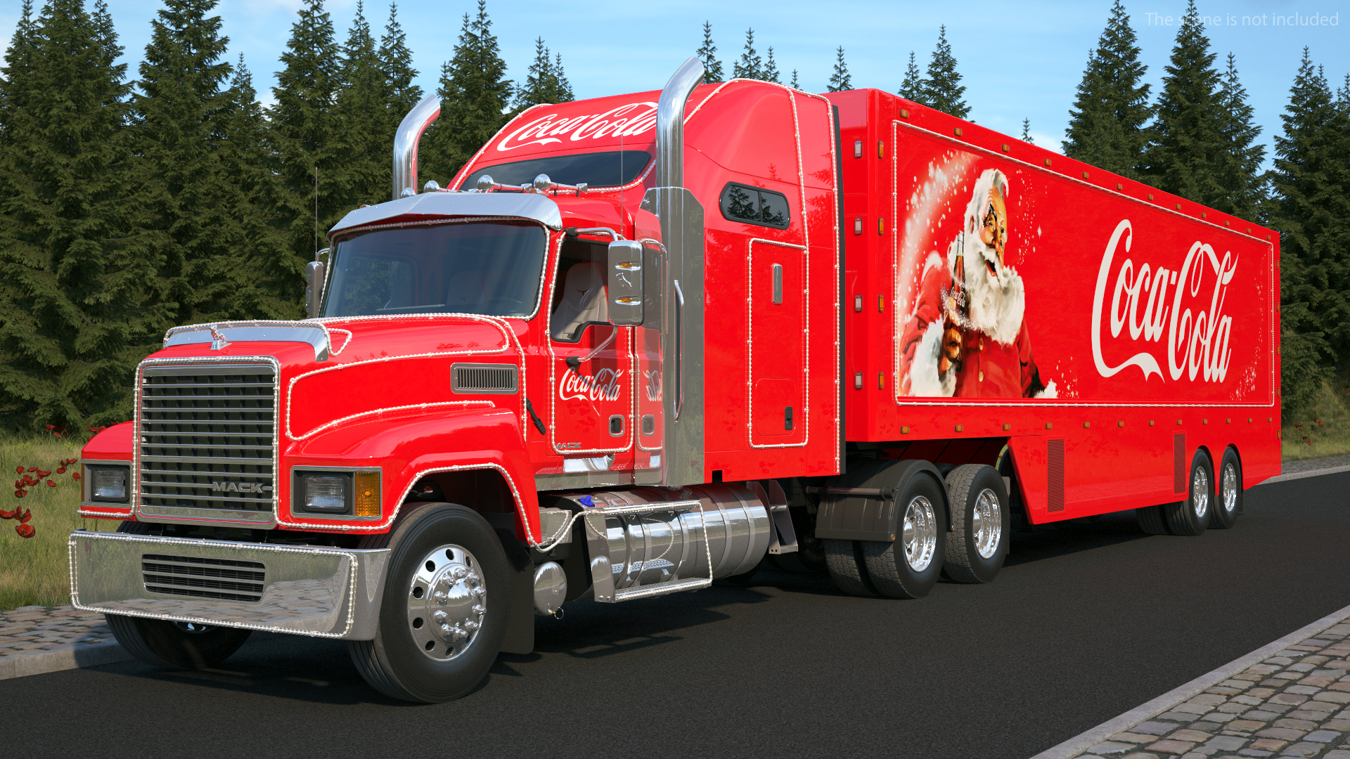 Coca Cola Christmas Truck Rigged 3D