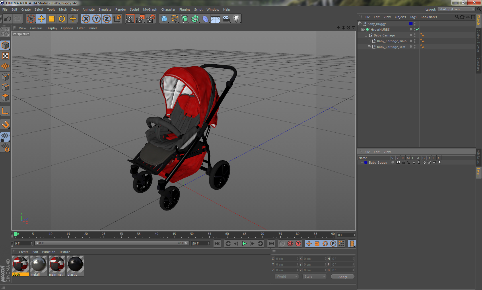 3D model Baby Buggy