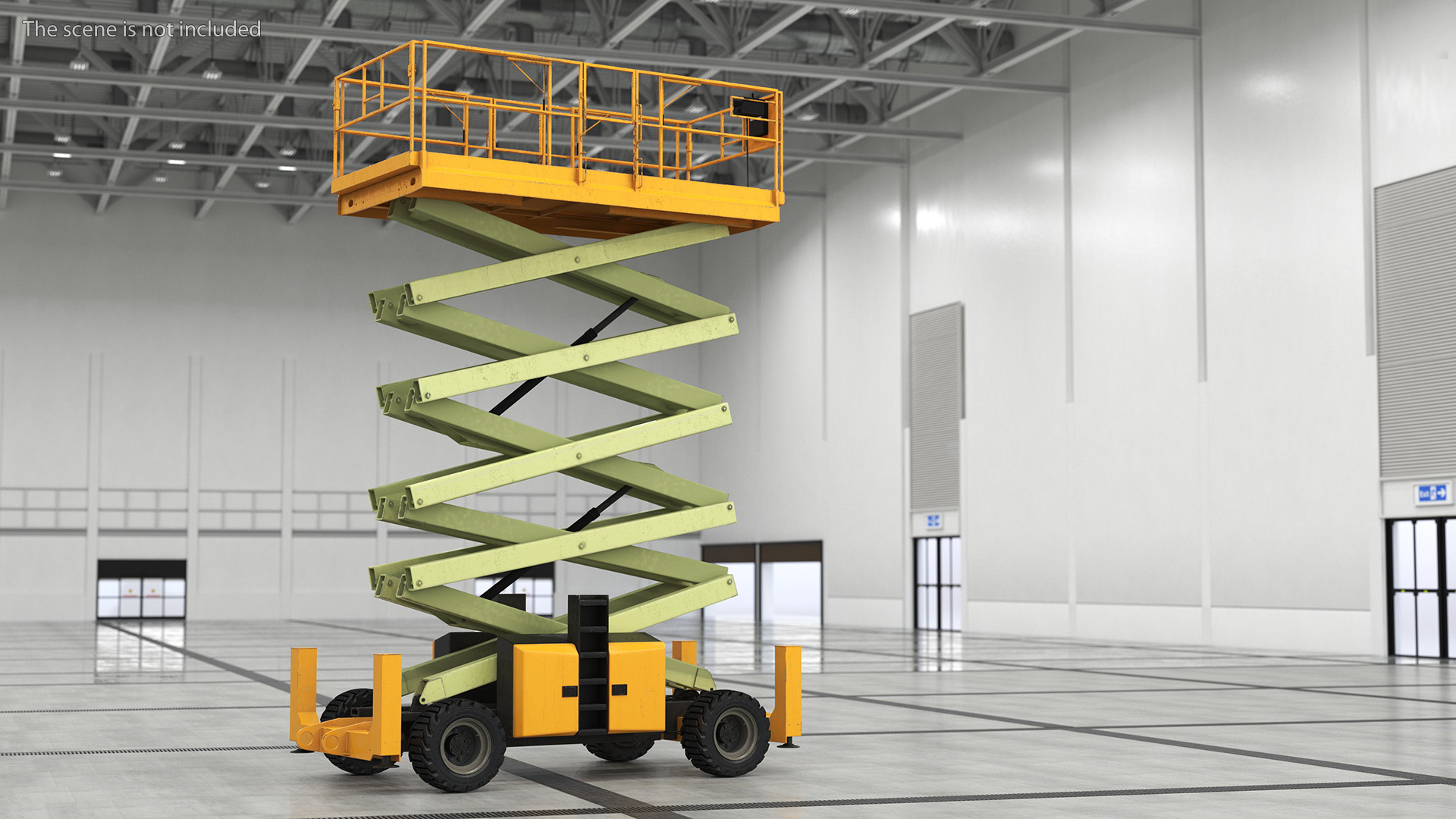 Industrial Scissor Lift Platform 3D