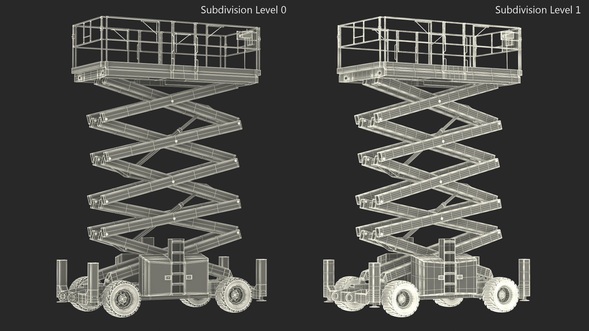 Industrial Scissor Lift Platform 3D