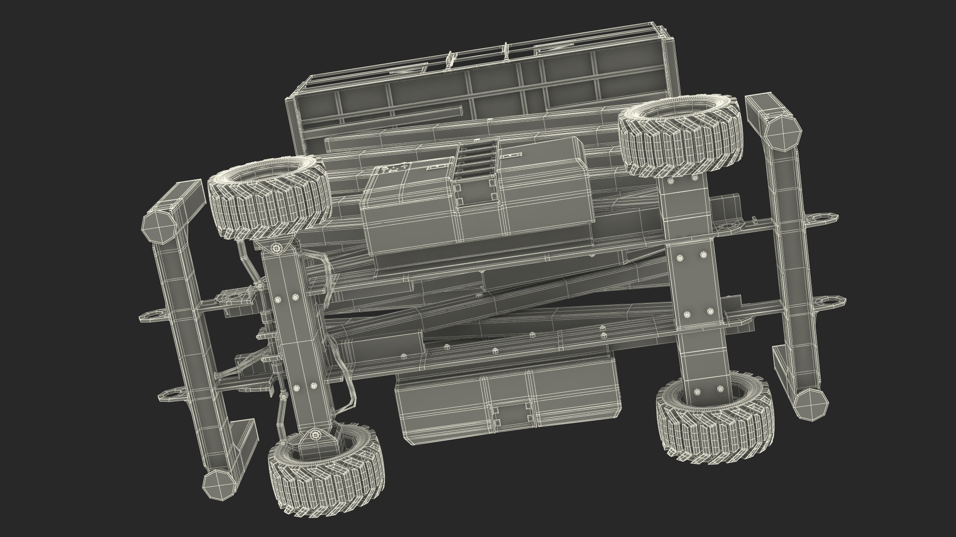 Industrial Scissor Lift Platform 3D