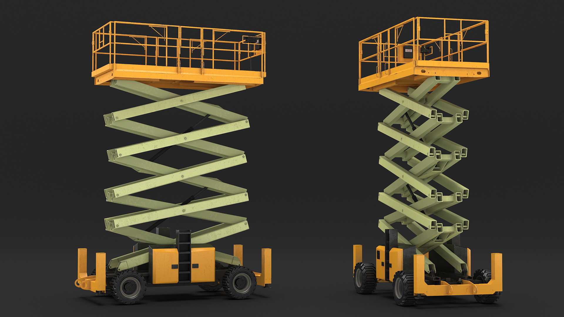 Industrial Scissor Lift Platform 3D