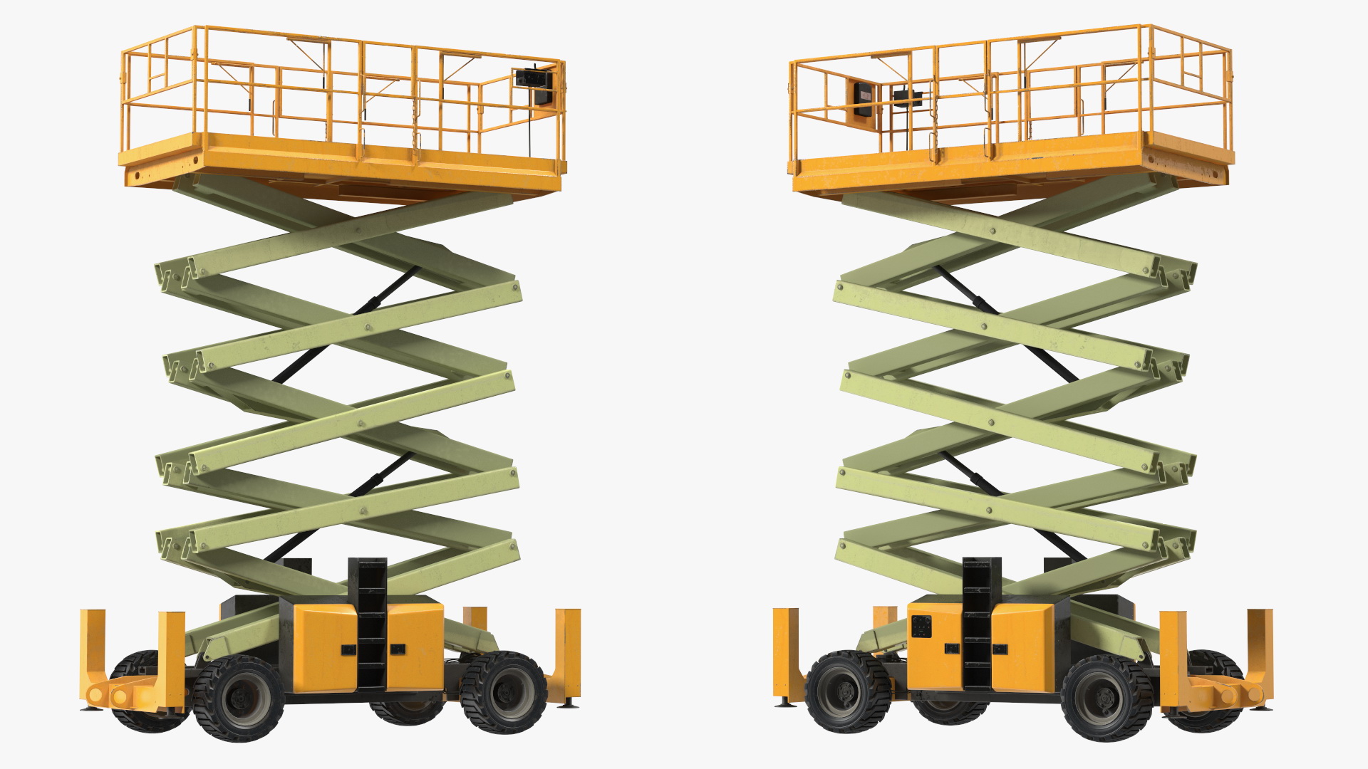 Industrial Scissor Lift Platform 3D