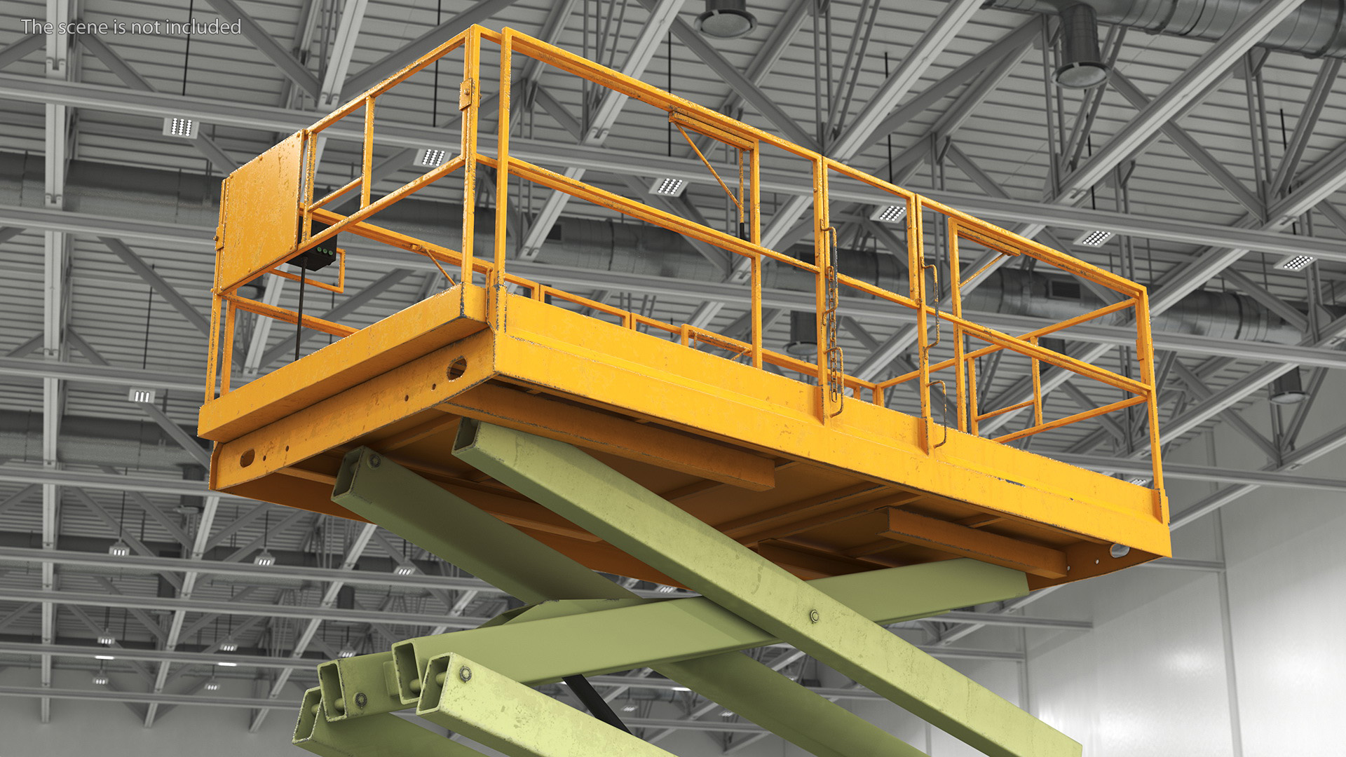 Industrial Scissor Lift Platform 3D