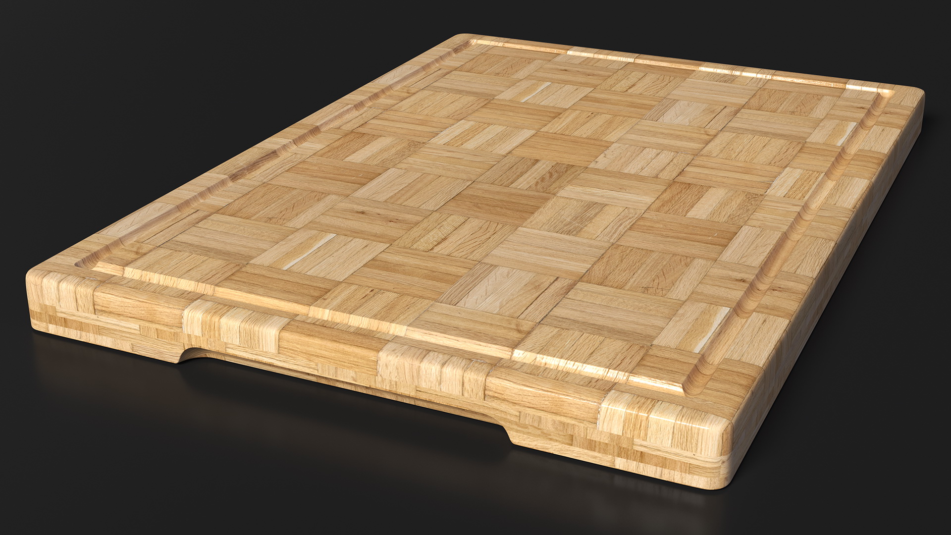 3D Large Bamboo Chopping Board Light model