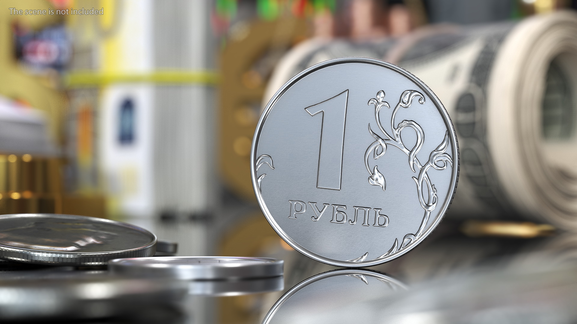 3D model Russian 1 Ruble Coin