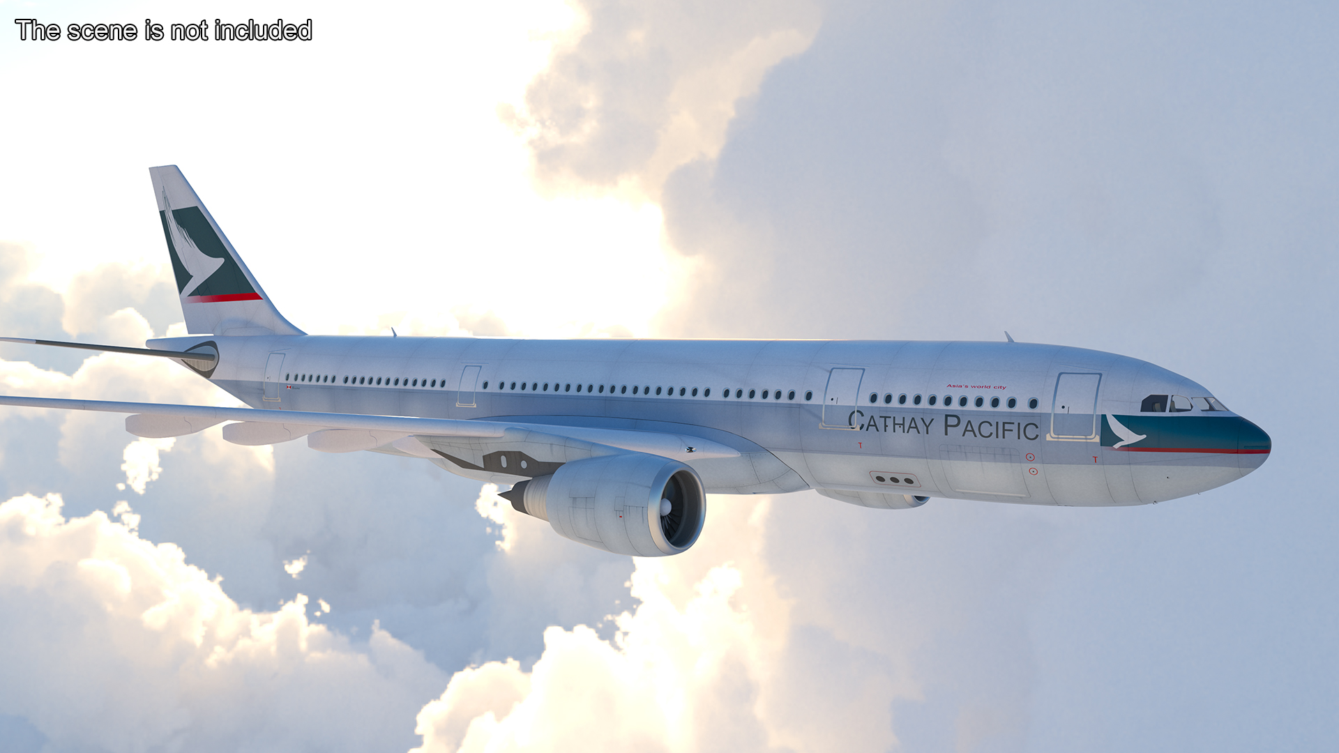 Cathay Pacific Airbus A330-200 Rigged 3D