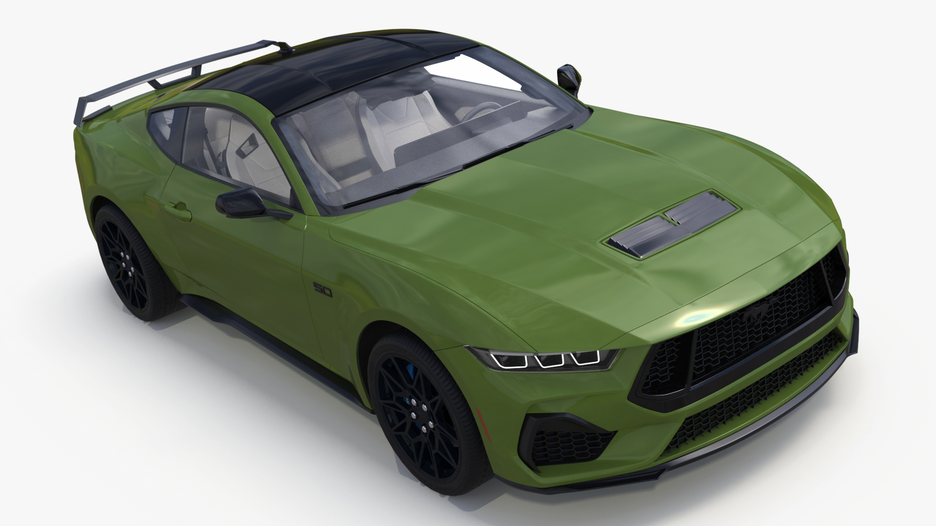 3D Ford Mustang 2024 Green model