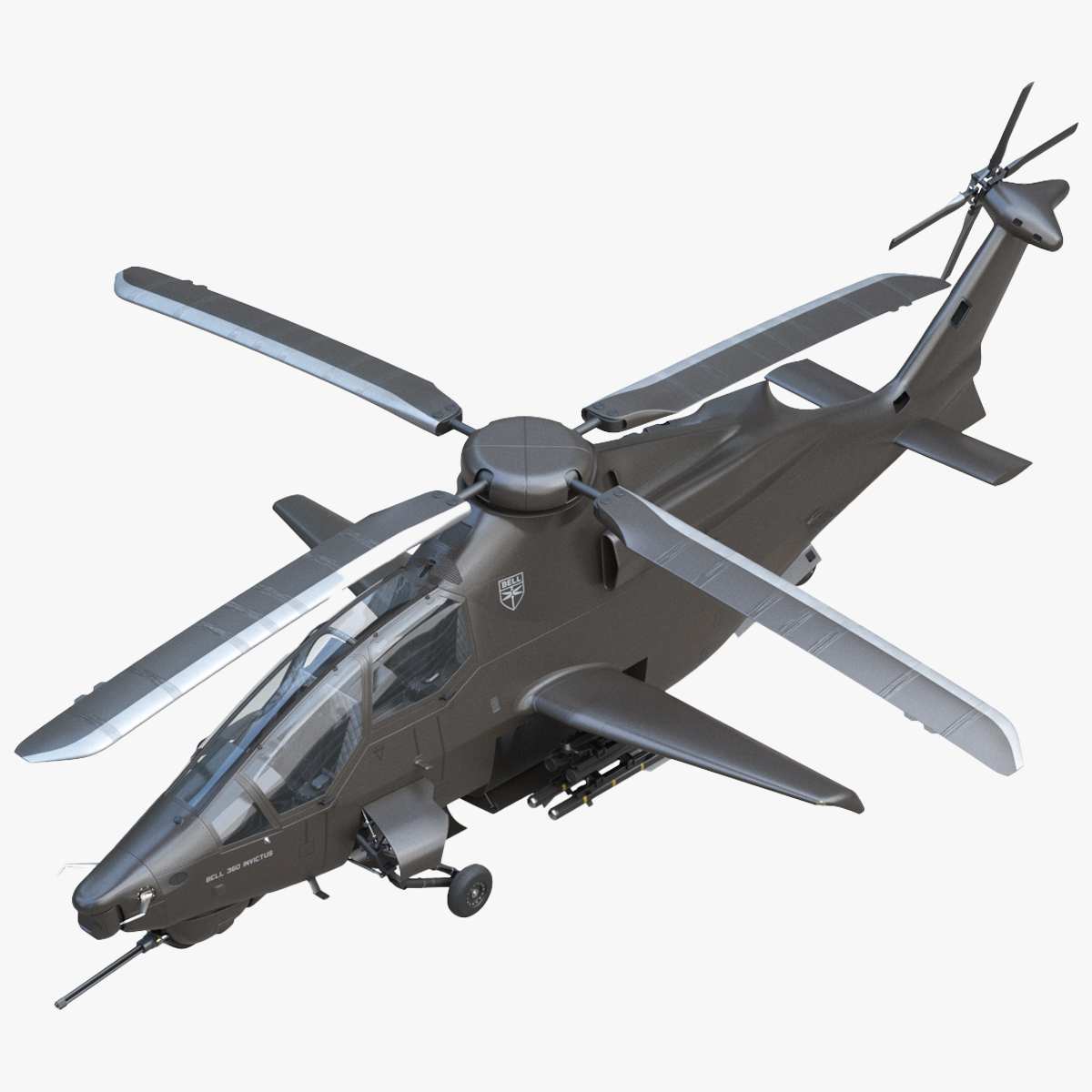 Bell 360 Invictus Helicopter Rigged for Maya 3D model