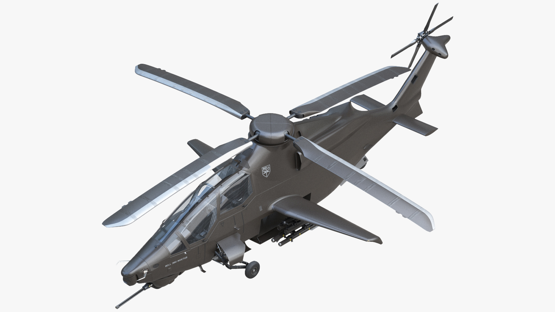 Bell 360 Invictus Helicopter Rigged for Maya 3D model