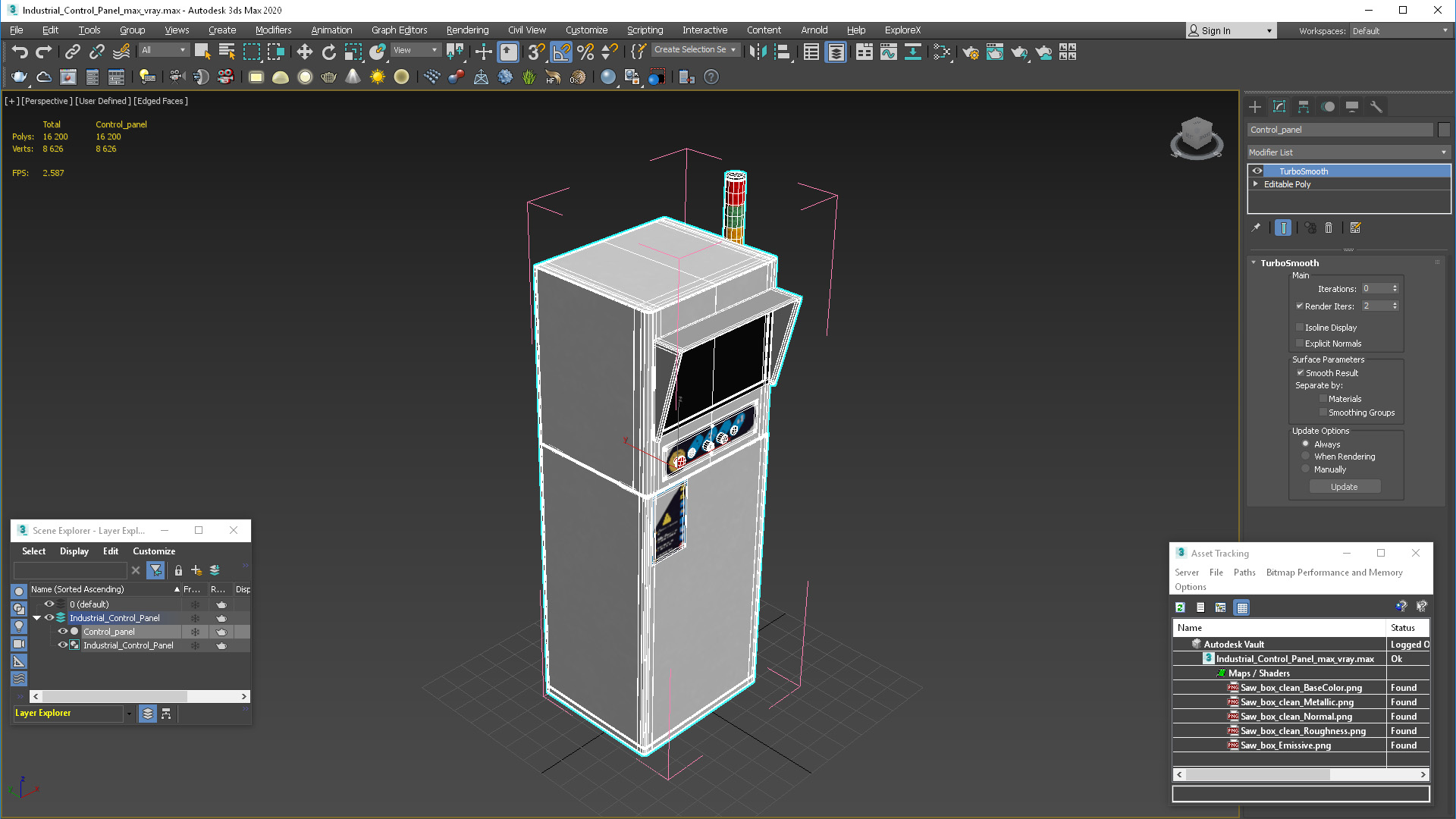 Industrial Control Panel 3D model