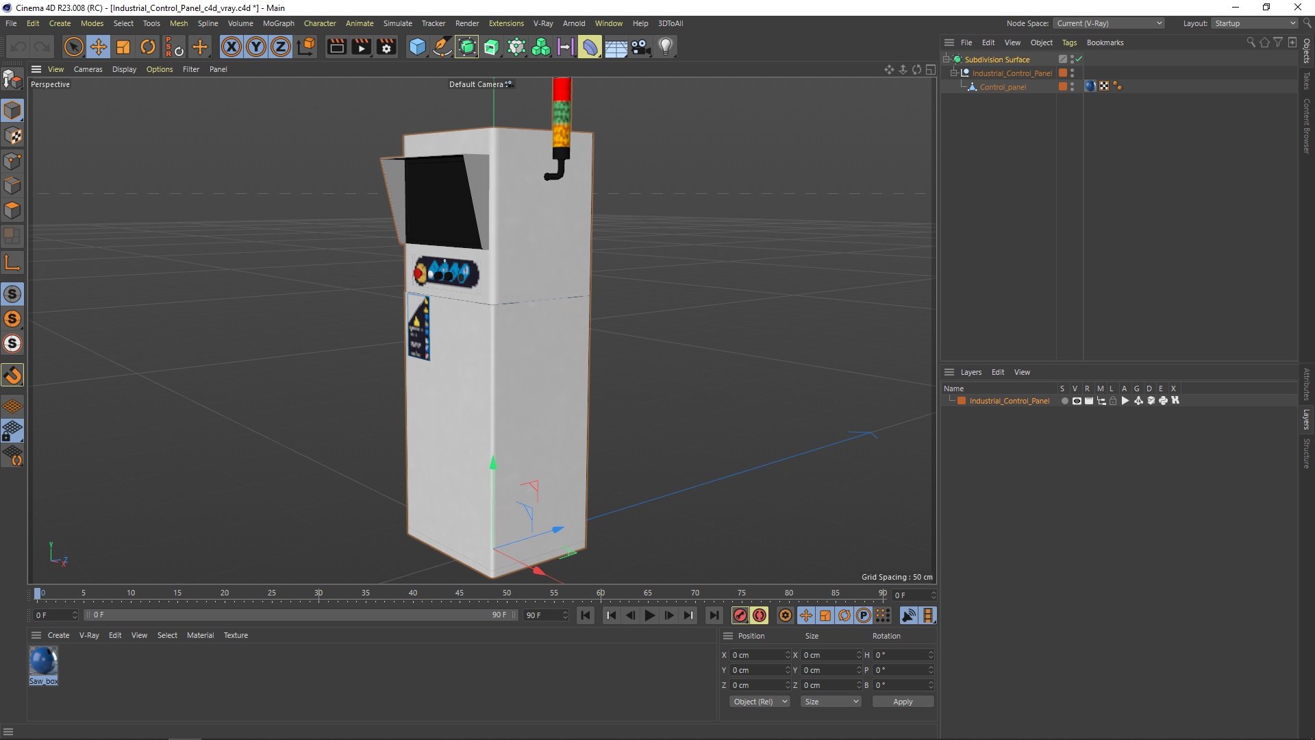 Industrial Control Panel 3D model