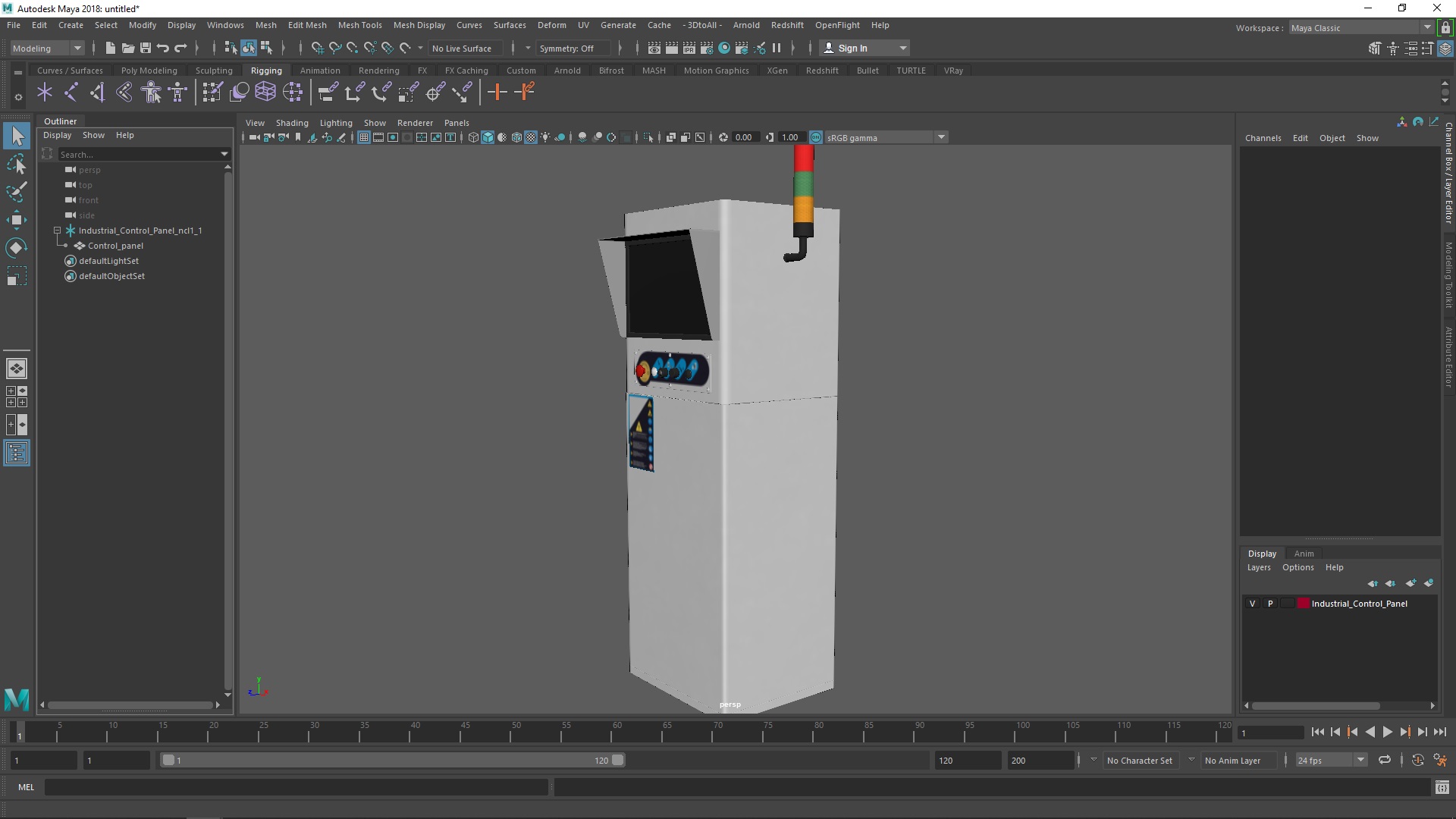 Industrial Control Panel 3D model