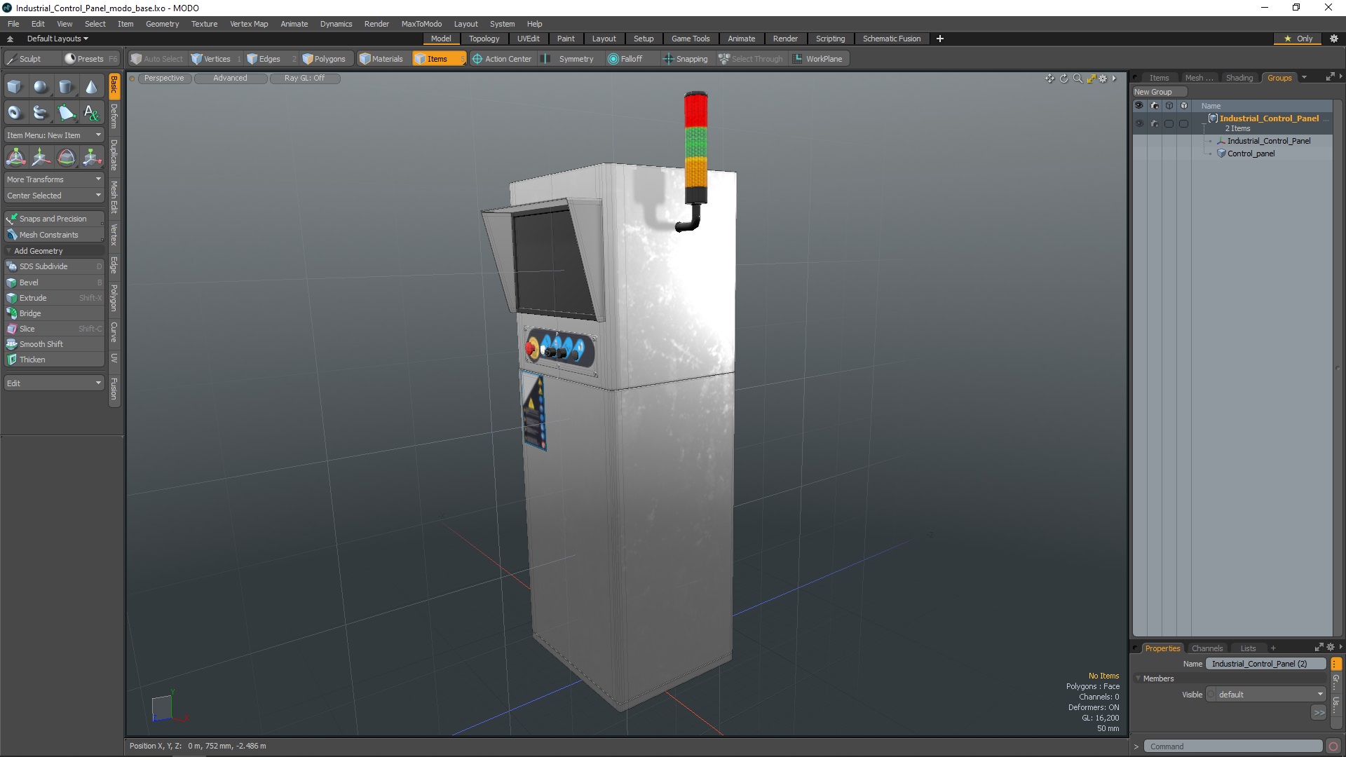 Industrial Control Panel 3D model