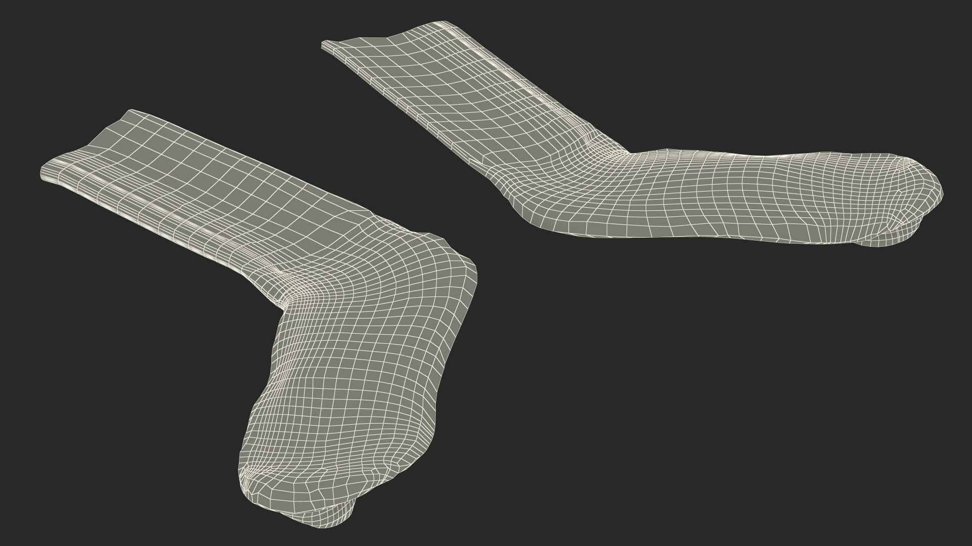 3D model Long Socks Nike Grey Idle