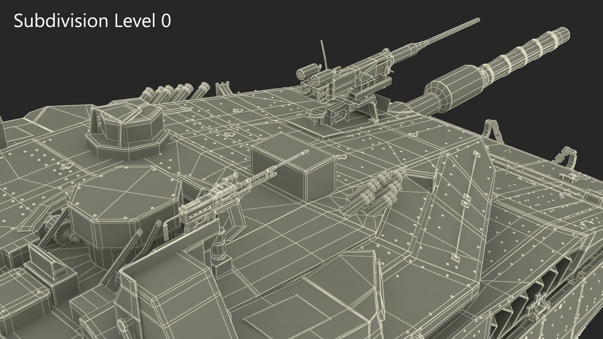 3D Israeli Tank Merkava 5 Olive model