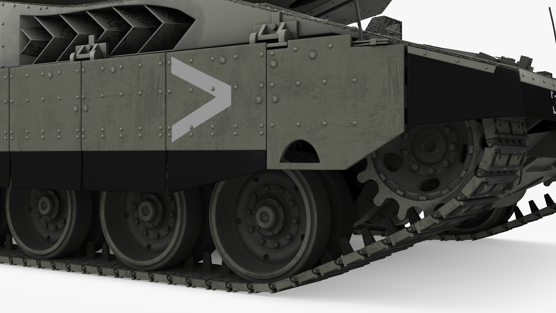 3D Israeli Tank Merkava 5 Olive model