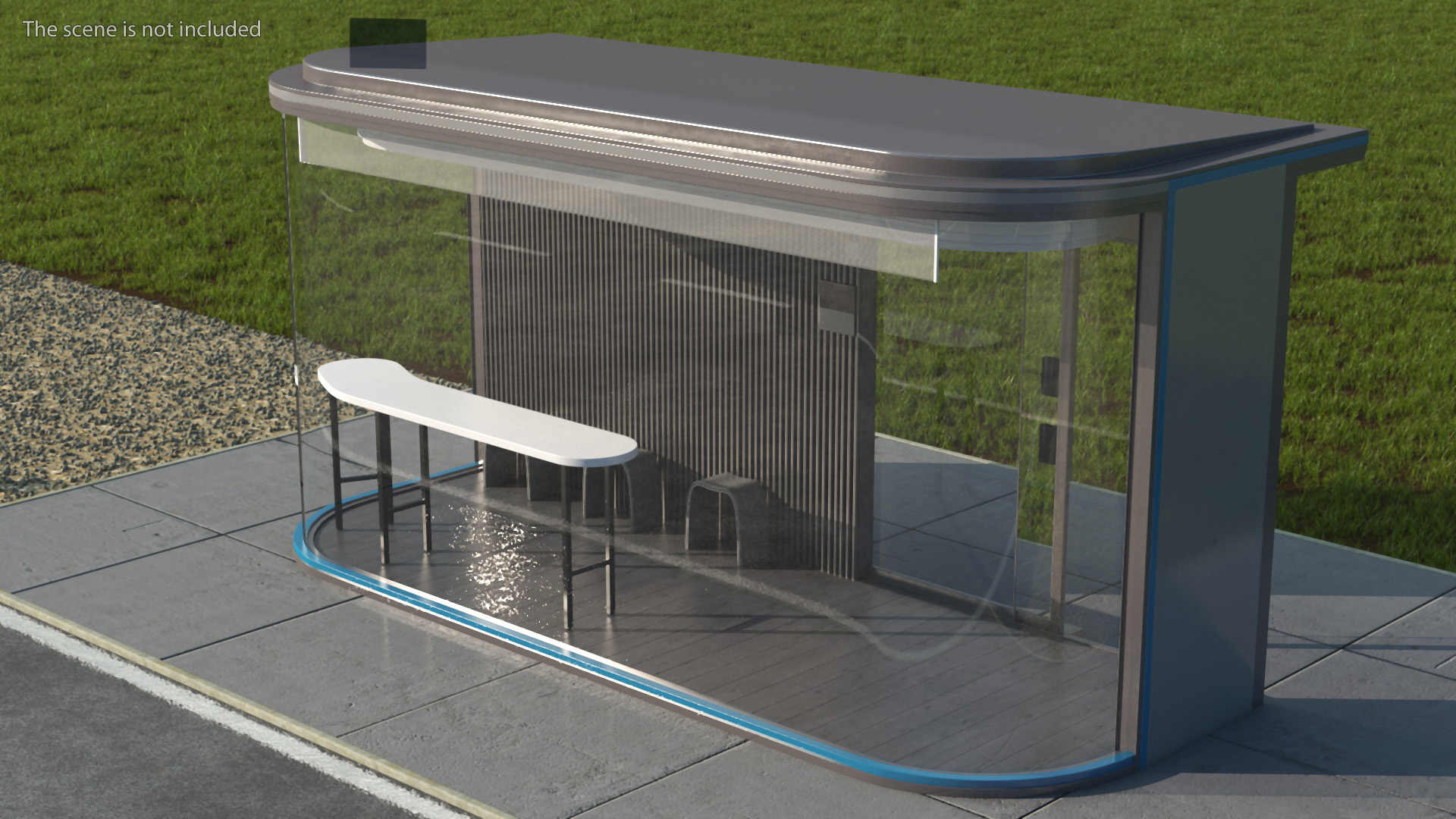 Smart Bus Stop 3D model