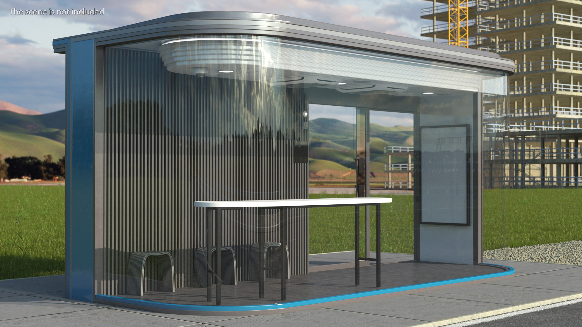 Smart Bus Stop 3D model