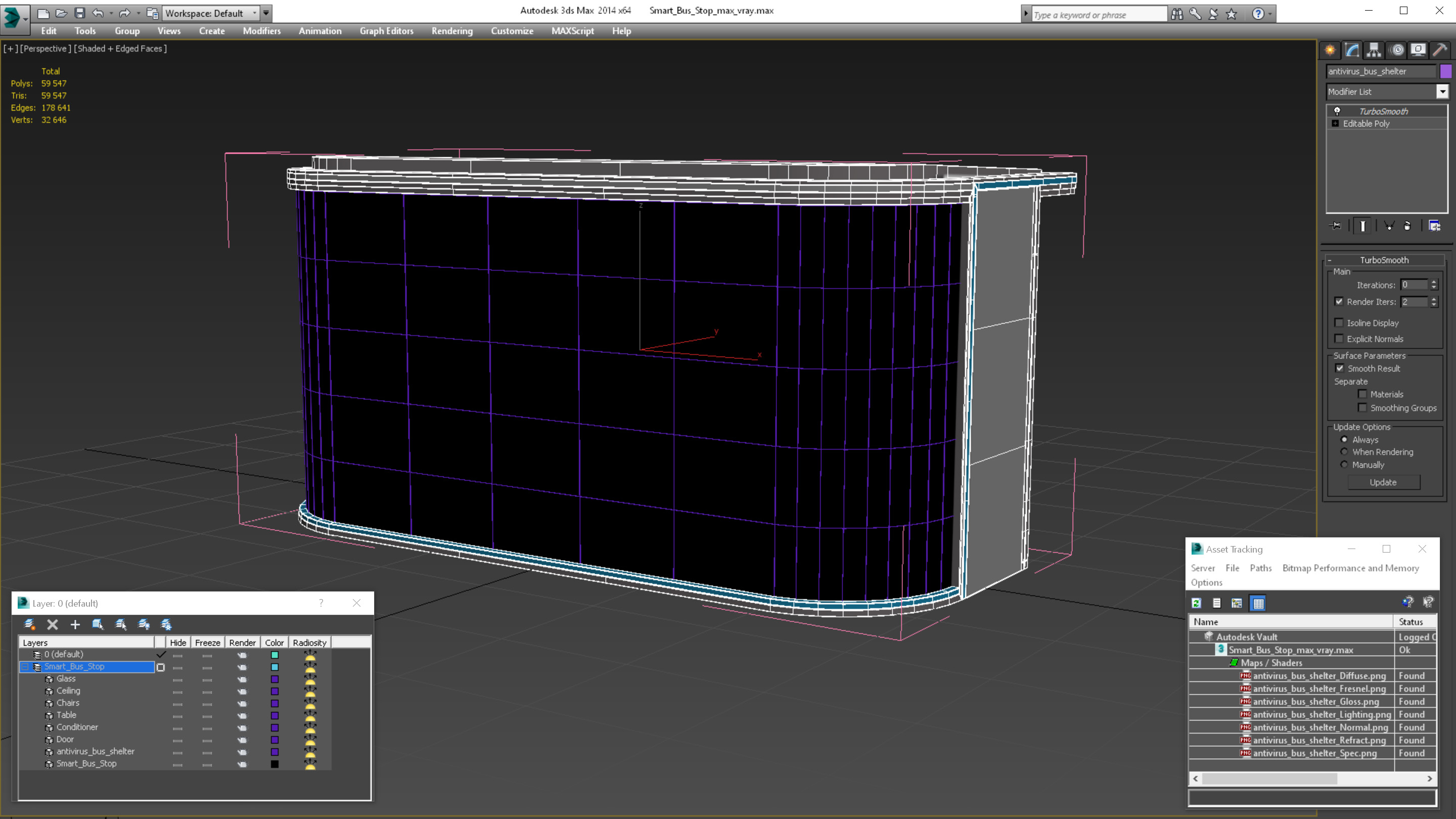 Smart Bus Stop 3D model