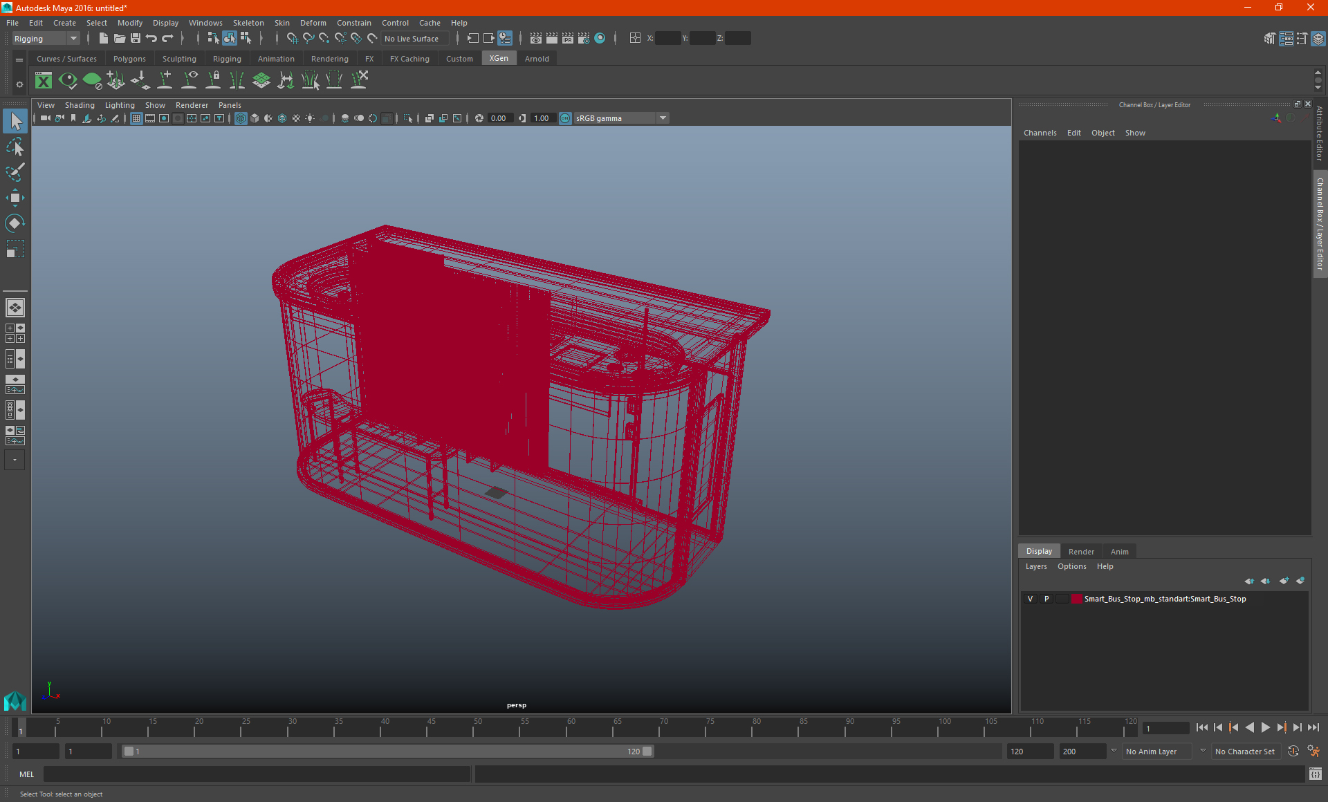 Smart Bus Stop 3D model