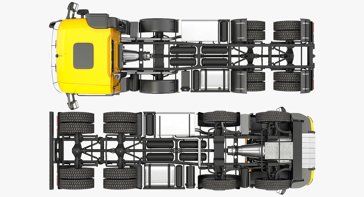 Mercedes Benz Arocs 8X8 Cab Chassis Rigged 3D