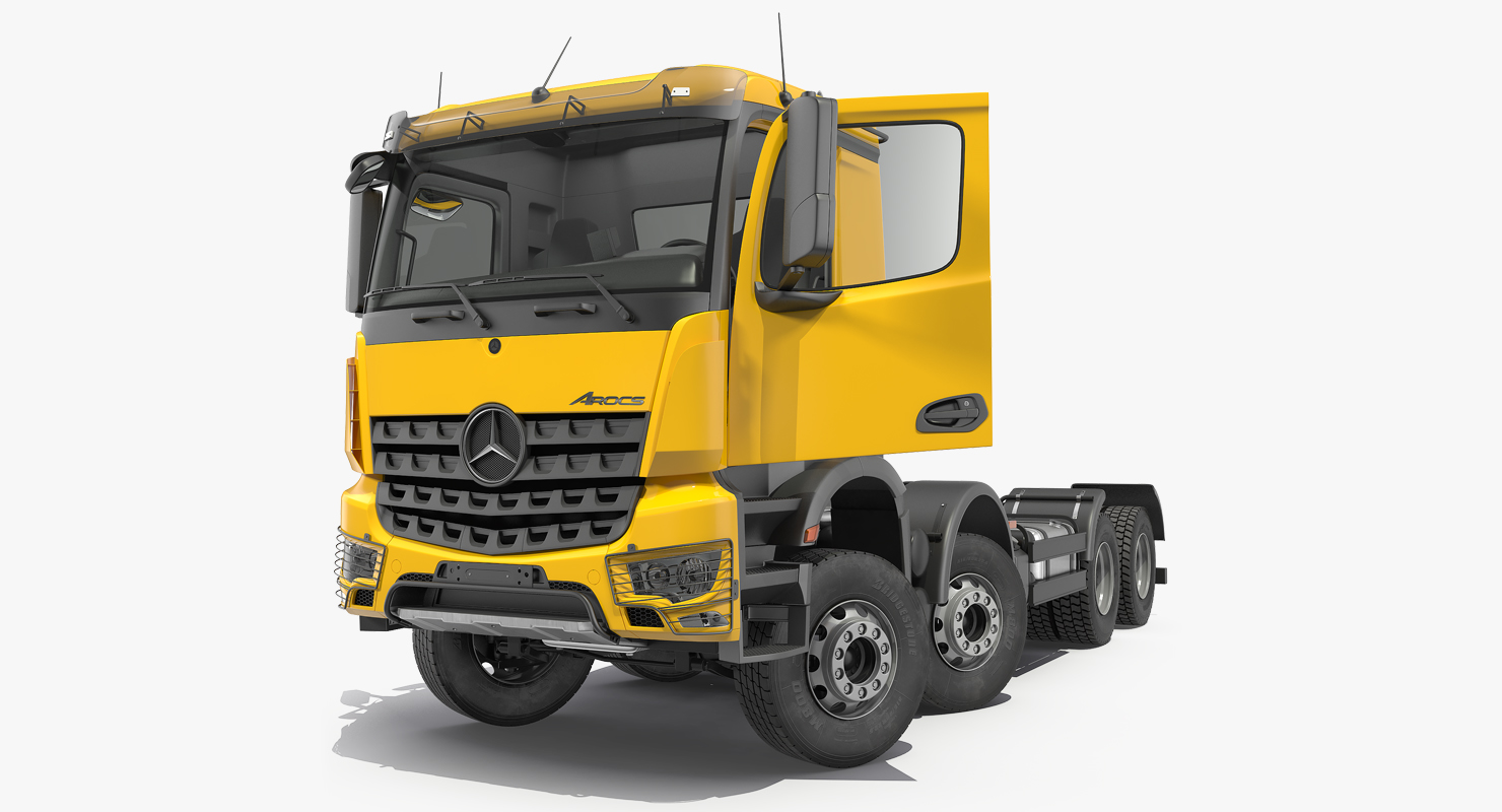 Mercedes Benz Arocs 8X8 Cab Chassis Rigged 3D