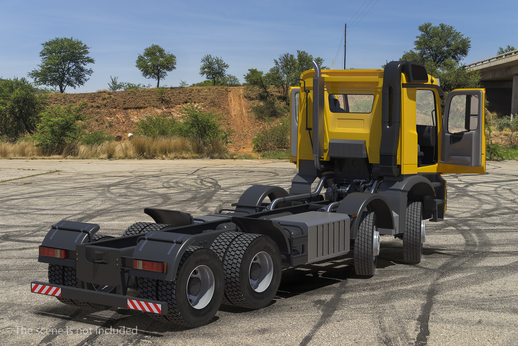 Mercedes Benz Arocs 8X8 Cab Chassis Rigged 3D